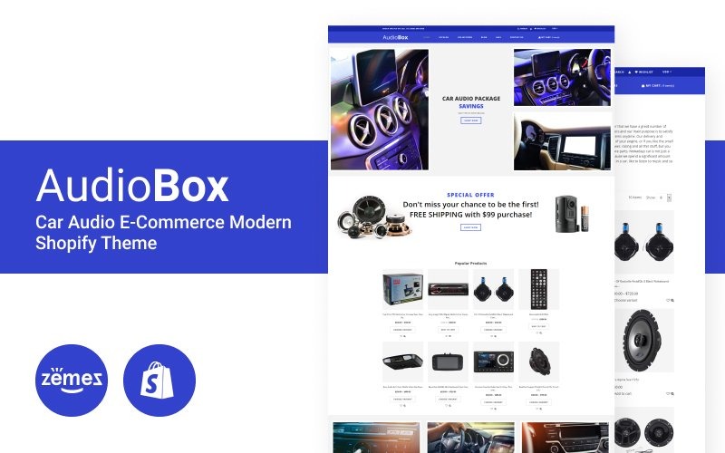 коммерция современная тема shopify
