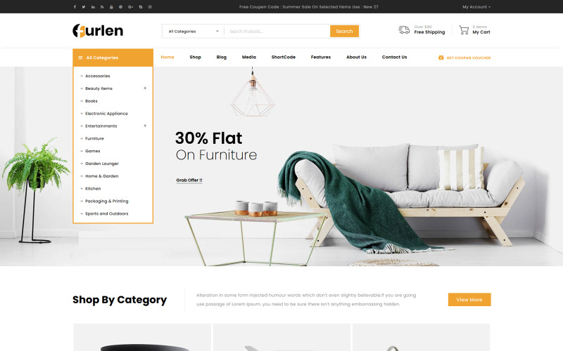 тема домашнего декора woocommerce