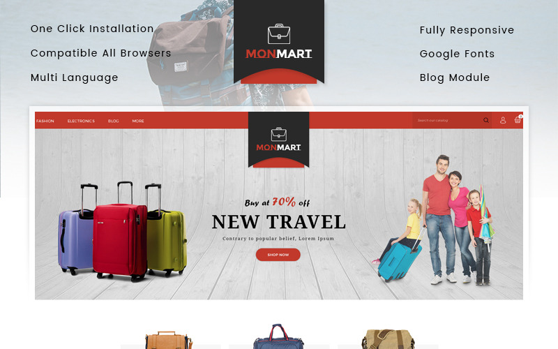 тема магазина сумок prestashop