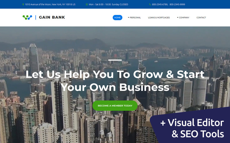 лучший шаблон bank moto cms 3