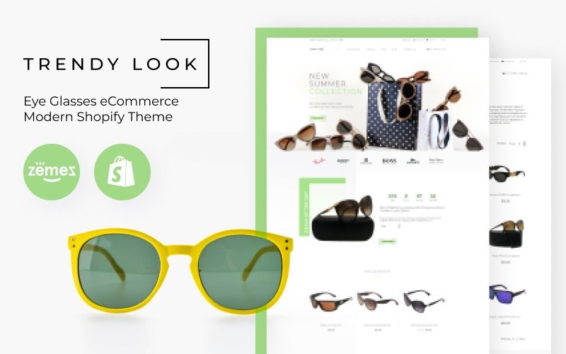 очки для глаз электронная коммерция современный shopify тема
