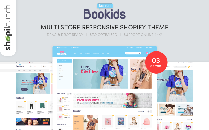 мульти магазин отзывчивая тема shopify