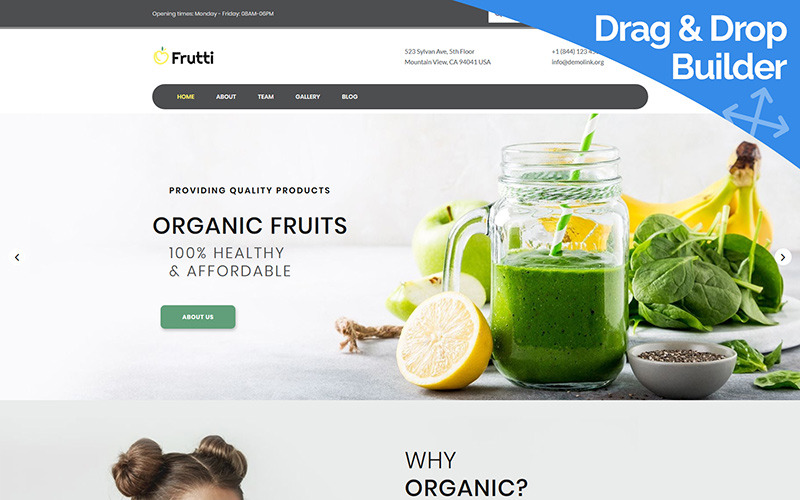 шаблон organic food farm moto cms 3