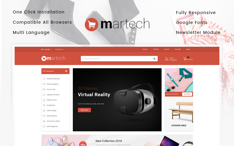 мега магазин шаблон opencart