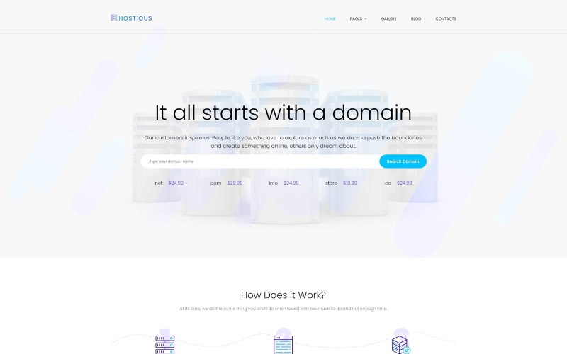 хостинг многостраничного современного шаблона joomla