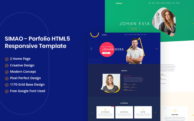 адаптивный шаблон целевой страницы porfolio html5