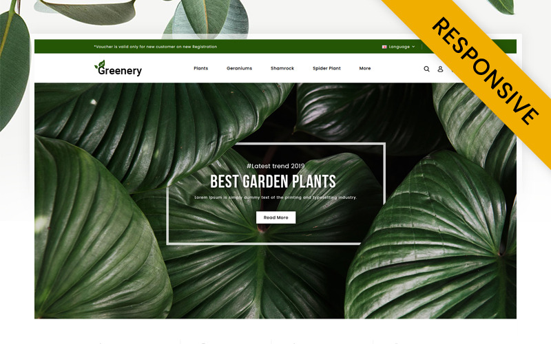 шаблон plant store opencart