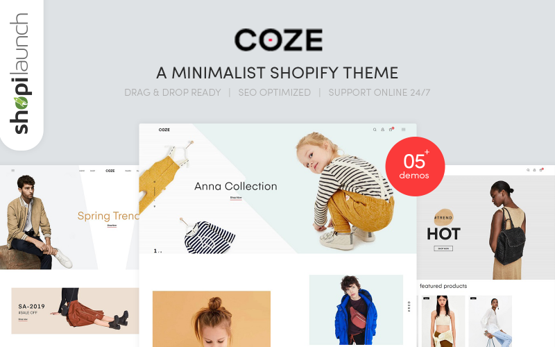 минималистская тема shopify