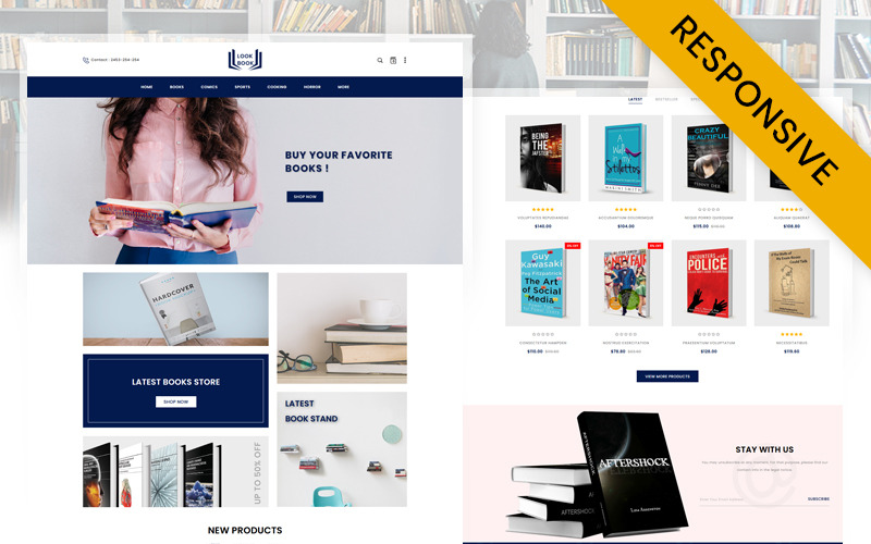 посмотрите шаблон книжного магазина opencart