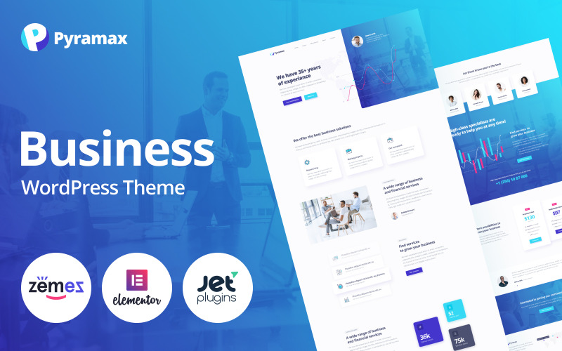 консультационная классическая тема wordpress elementor