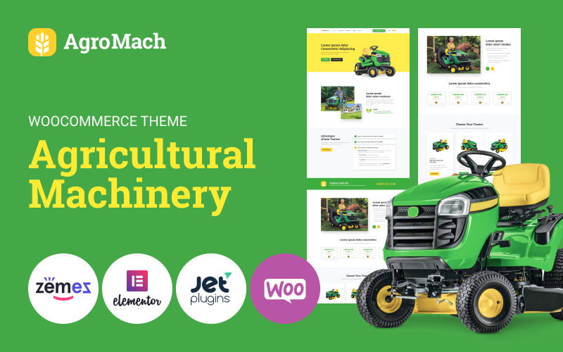 сельскохозяйственная техника с интернет-магазином woocommerce тема