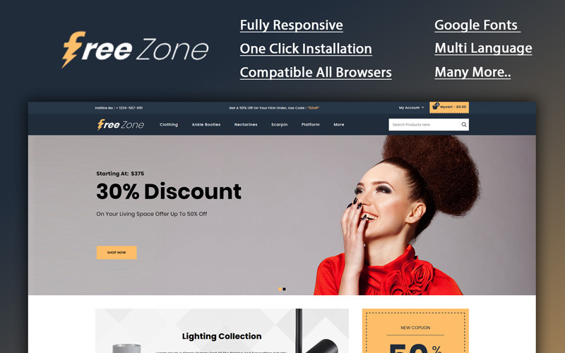 Multi Store OpenCart Template