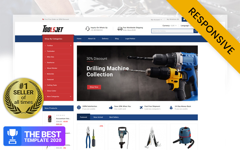 хозяйственный магазин prestashop тема