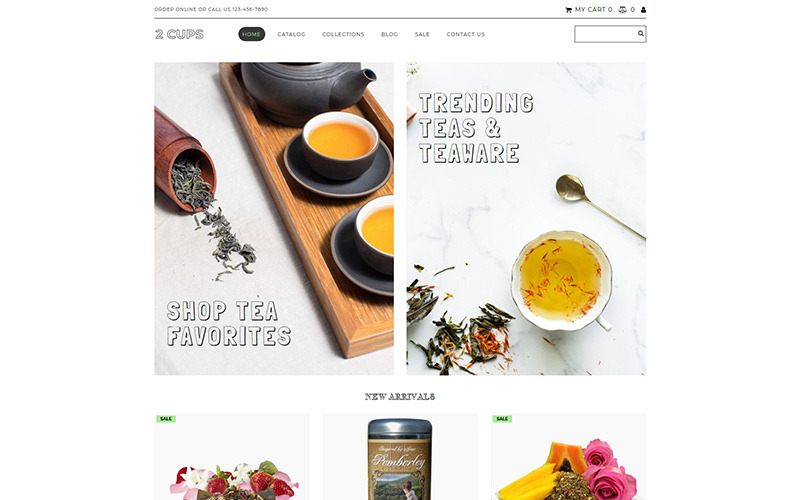 шаблон электронной коммерции tea store motocms
