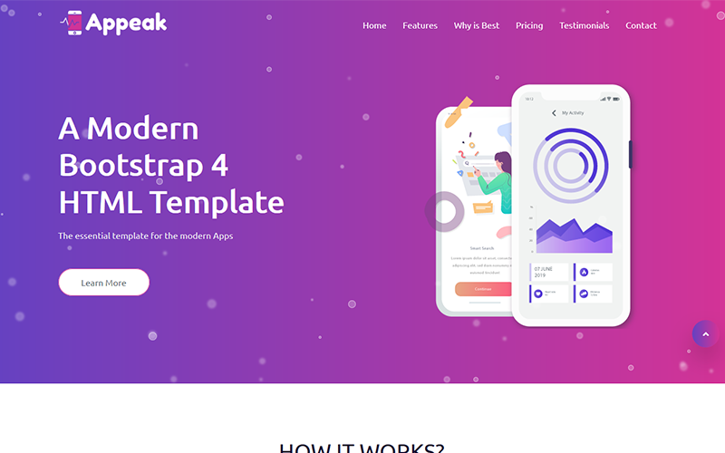 шаблон целевой страницы приложения html5