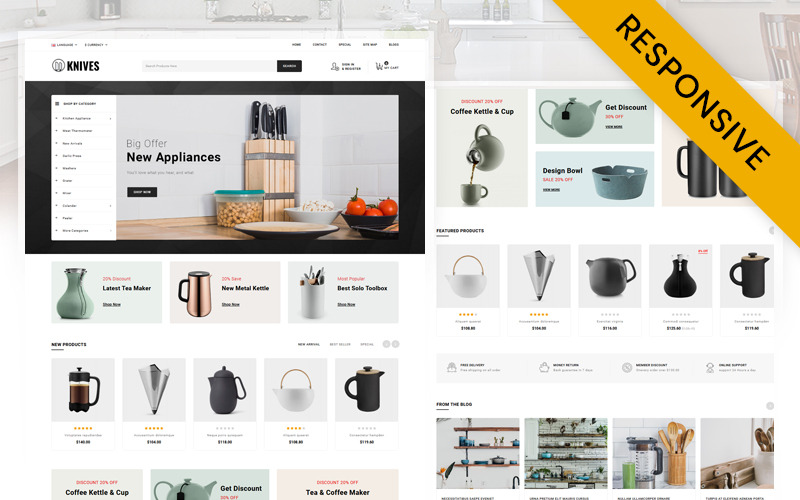 шаблон магазина кухонной техники opencart