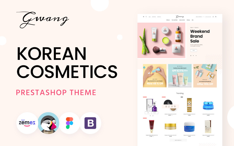 корейская косметика шаблоны электронной коммерции тема prestashop