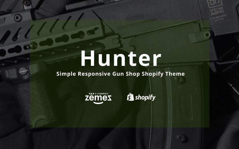 простая отзывчивая тема gun shop shopify