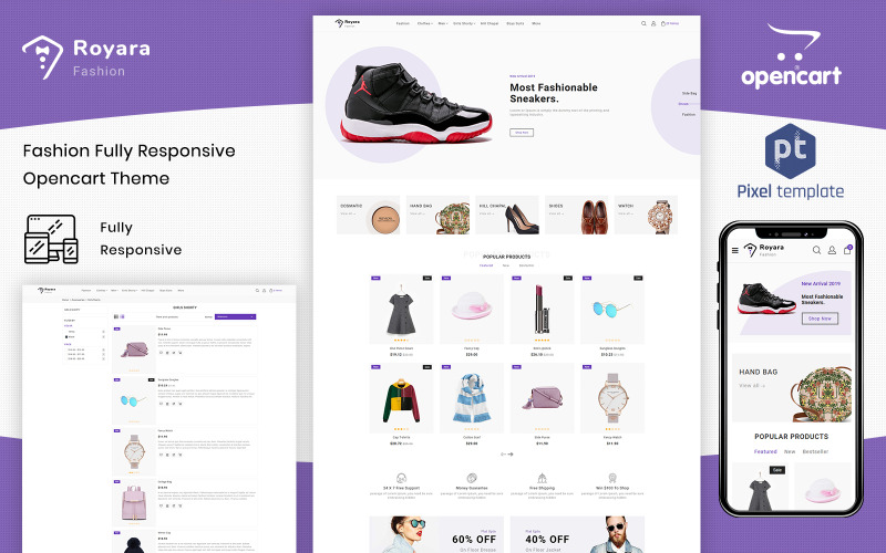 модный мультистор магазин opencart шаблон