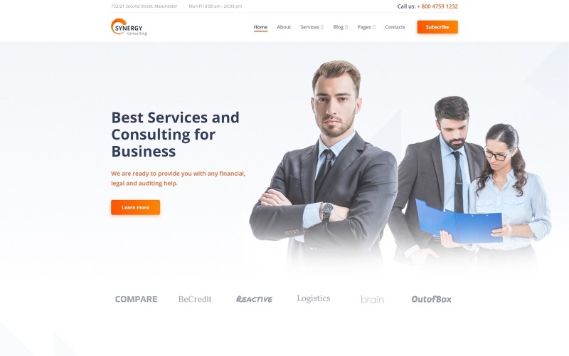 консалтинговое агентство многостраничный html шаблон сайта