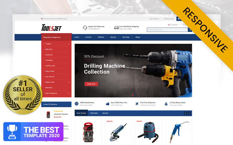 шаблон opencart магазина бытовой техники