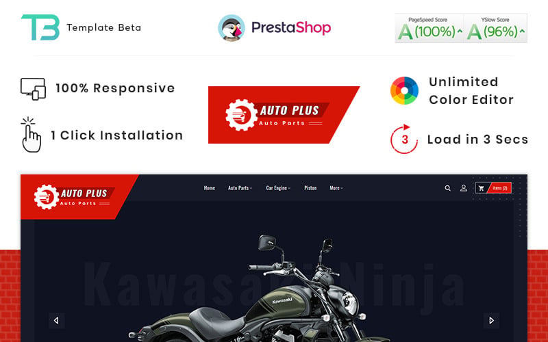 магазин автозапчастей prestashop тема