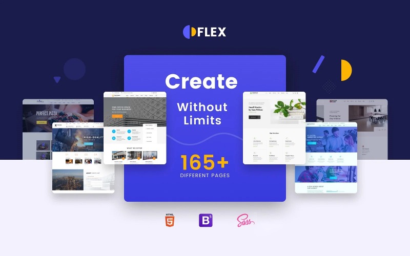 универсальный многоцелевой креативный html шаблон сайта