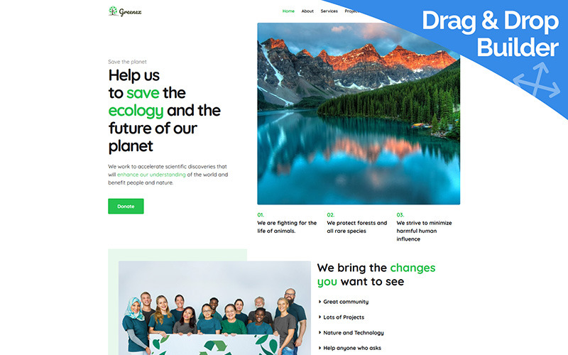 шаблон environment moto cms 3