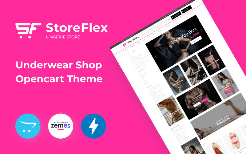 storeflex белье шаблон сайта для нижнего белья магазин шаблон opencart