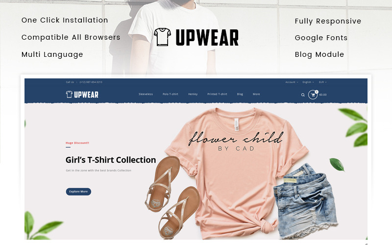 тема магазина футболок prestashop