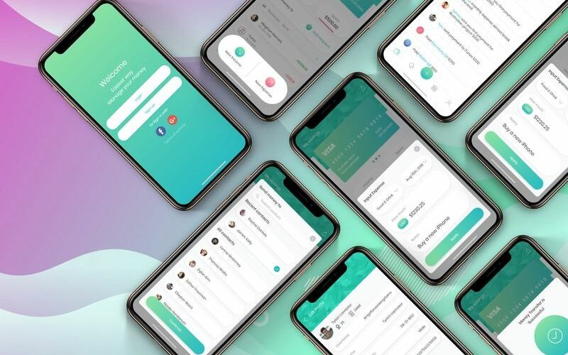 Download UI элементы "Financial App UI Mobile Kit 2 " / Financial App UI Mobile Kit 2  - UI элементы на тему графика 