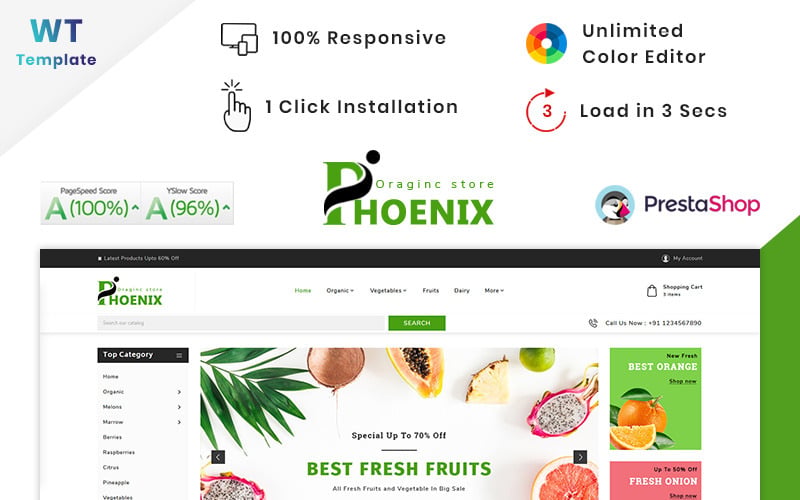 phoenix organic big mall prestashop theme