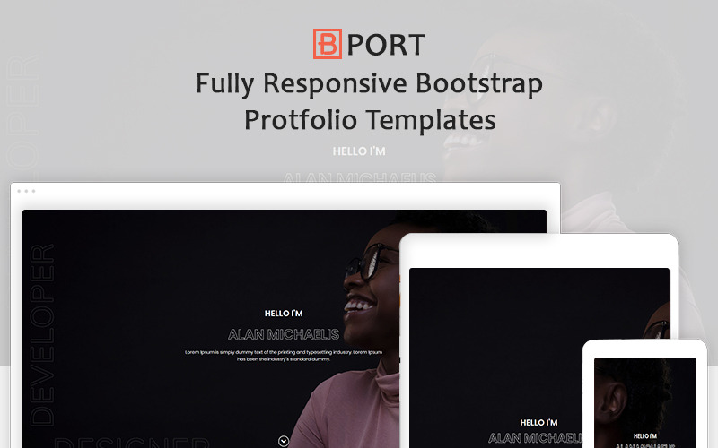 отзывчивое портфолио boostrap 4 шаблон целевой страницы