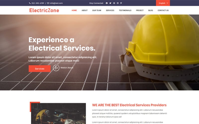 шаблон целевой страницы electriczone