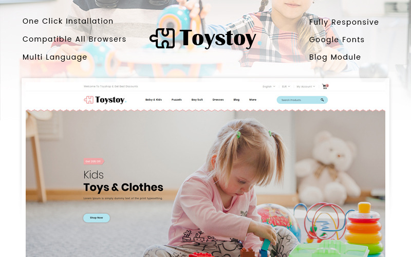 детский магазин игрушек prestashop тема