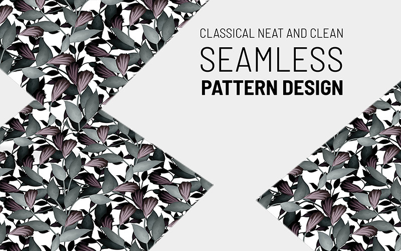 Download Pattern "Elegant hand drawn floral repeat Pattern" / Elegant hand drawn floral repeat Pattern - Pattern на тему графика 