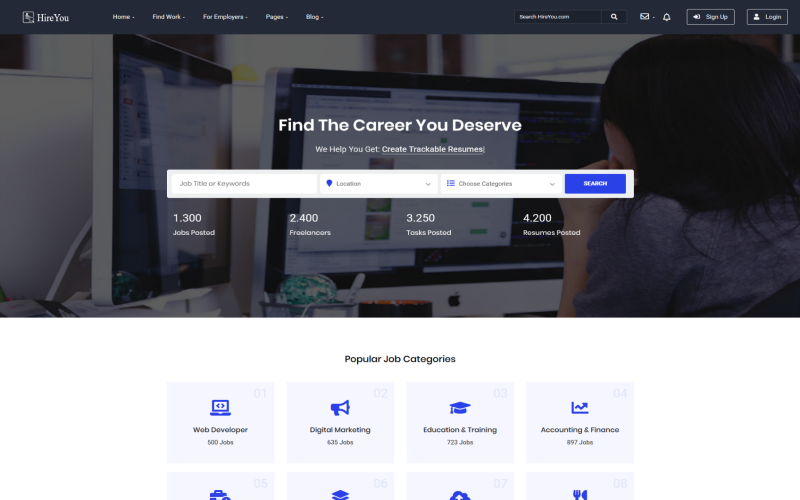 шаблон html сайта job board