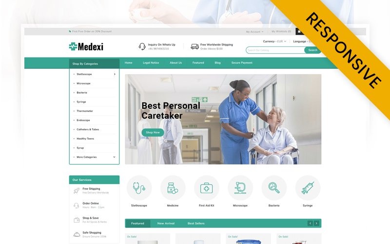 тема медицинского магазина prestashop