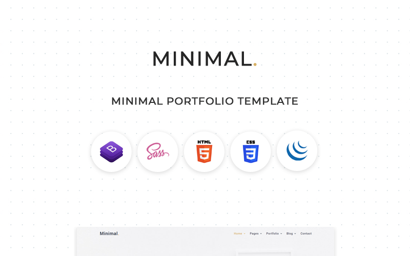 Clean & Minimal Portfolio Website Template