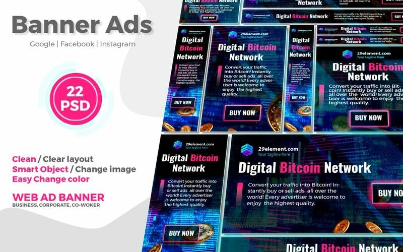 Download Шаблон для соцсетей "Blockchain Platform Google Ads Web Banner V.3 Social Media Template" / Blockchain Platform Google Ads Web Banner V.3 Social Media Template - Шаблон для соцсетей на тему графика 