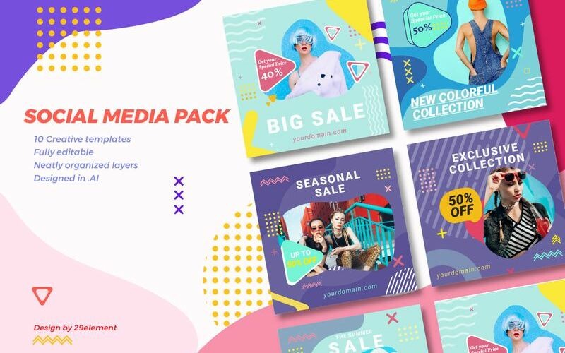 Download Шаблон для соцсетей "Instagram Fashion Banner V.1.4 Social Media Template" / Instagram Fashion Banner V.1.4 Social Media Template - Шаблон для соцсетей на тему графика 