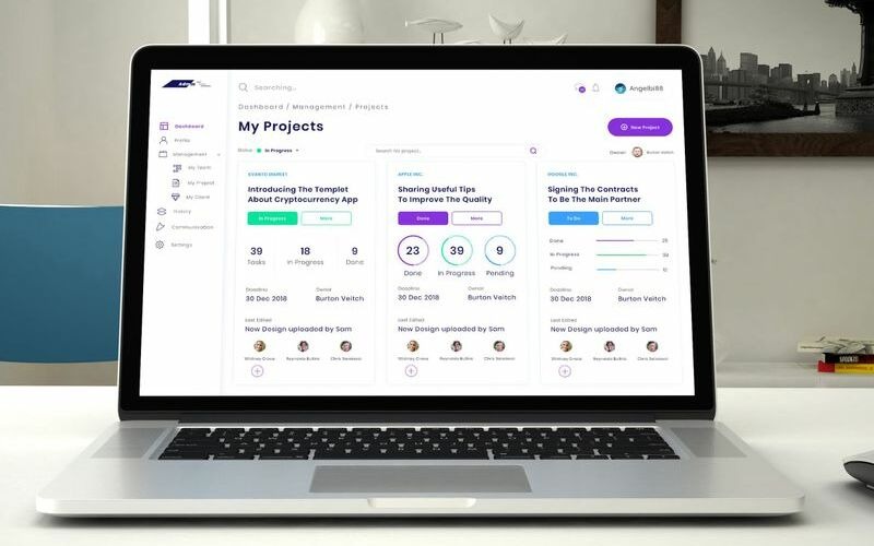 Download UI элементы "Project Management Admin Dashboard Ui Kit UI Elements" / Project Management Admin Dashboard Ui Kit UI Elements - UI элементы на тему графика 