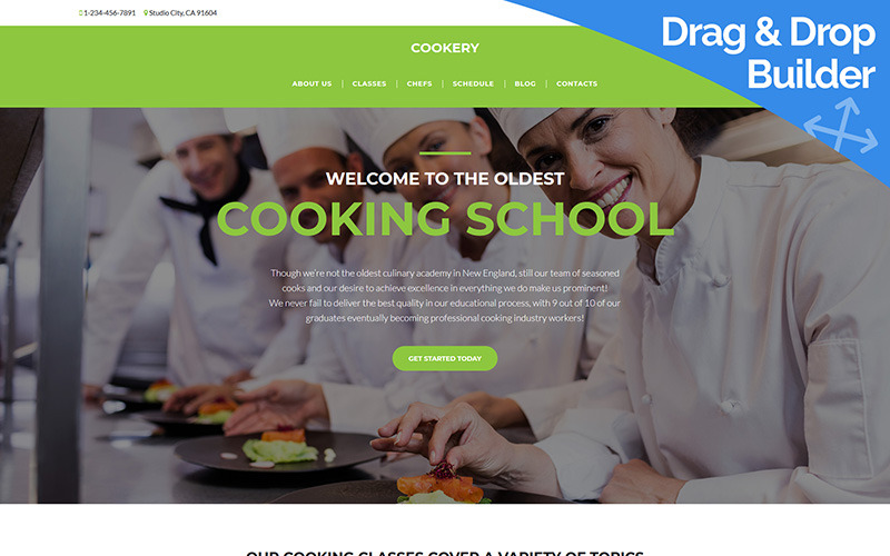 Culinary School Moto CMS 3 Template
