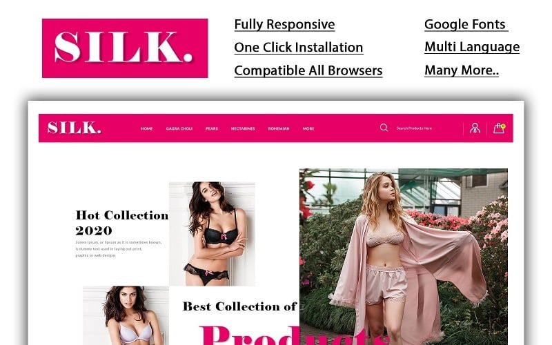 Lingerie Store OpenCart Template
