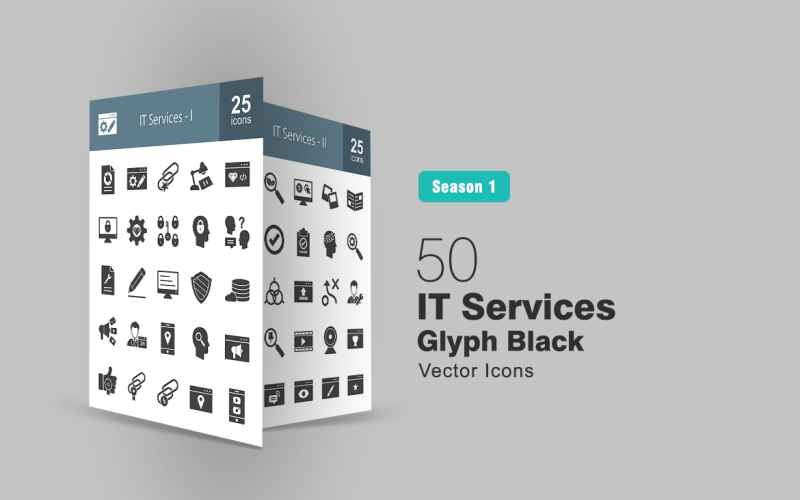 Download Набор иконок "50 IT Services Glyph Icon Set" / 50 IT Services Glyph Icon Set - Набор иконок на тему графика internet,icon,services,blogging,bookmarking,code,network,consulting,content,data,digital,marketing,sales,search,portfolio,management,quality,assurance,seo,technical