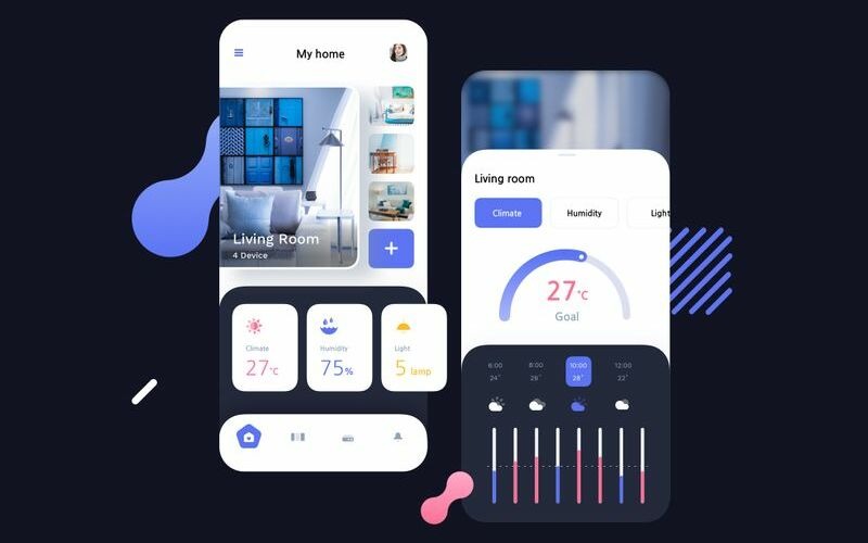 Download Sketch шаблон "Smart Home Lifestyle UI Sketch Template" / Smart Home Lifestyle UI Sketch Template - Sketch шаблон на тему графика 