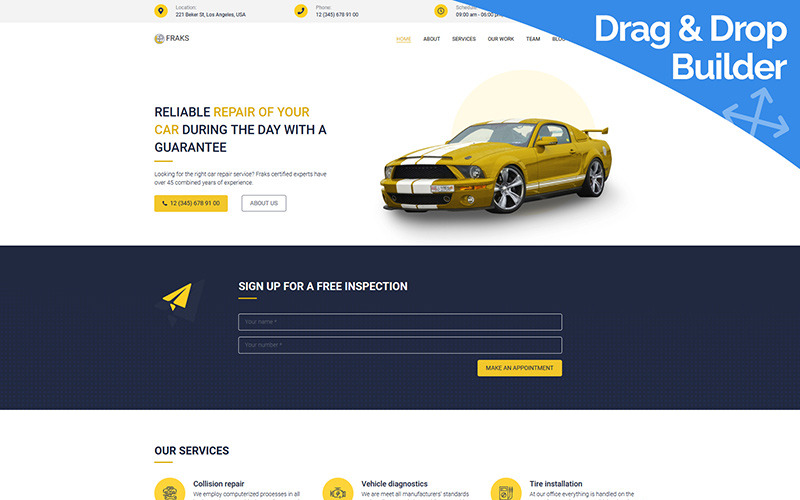 Car Repair Moto CMS 3 Template