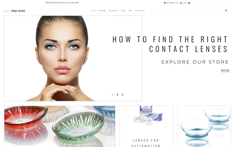 Optometry MotoCMS Ecommerce Template