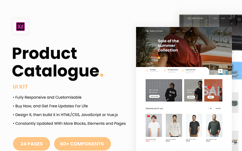 Download UI элементы "E-commerce catalogue UI Kit " / E-commerce catalogue UI Kit  - Адаптивный UI элементы на тему графика e-commerce product catalogue fashion bestseller store ui ux