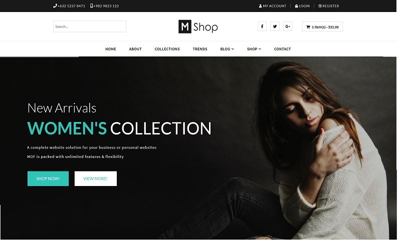 минималистский магазин с шаблоном page builder joomla